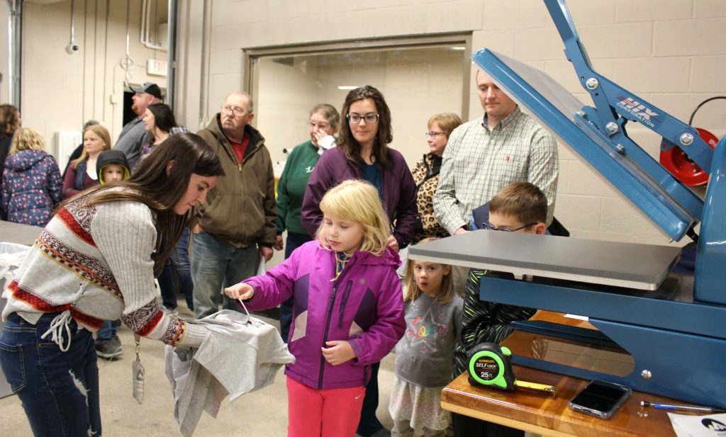 T-shirts being made at Innovation Center