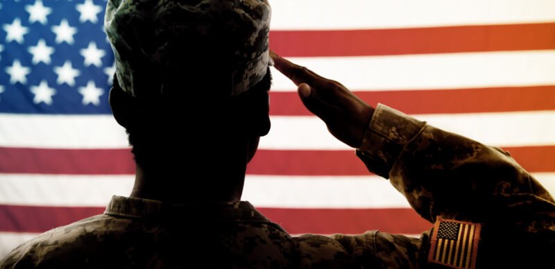 veteran saluting
