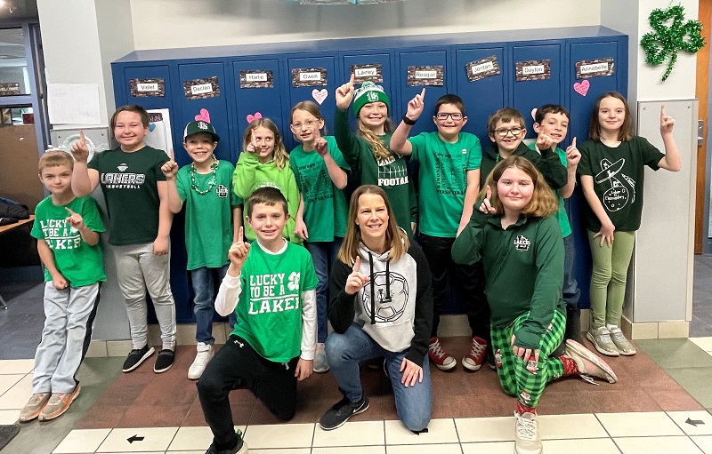 lucky to be laker day third graders and Mrs. Krohn class