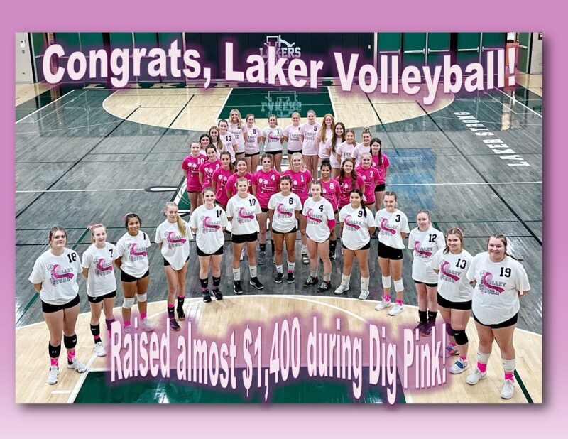 laker volleyball raises $1400