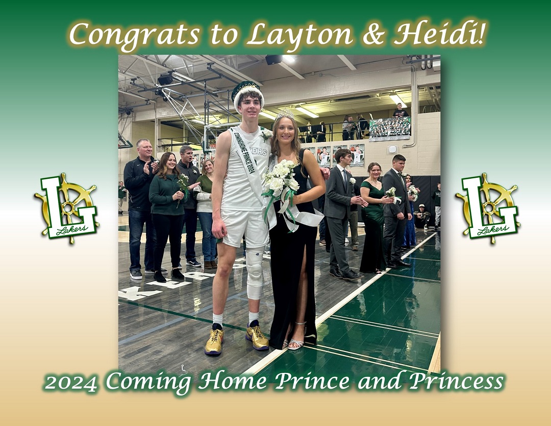 Congrats To Layton And Heidi! - Laker School District - Elkton – Pigeon 