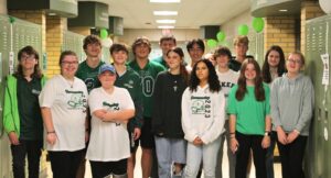 high school green and white day