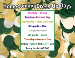 middle school HC dress up days