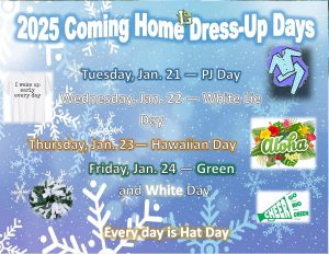 coming home dress up days HS