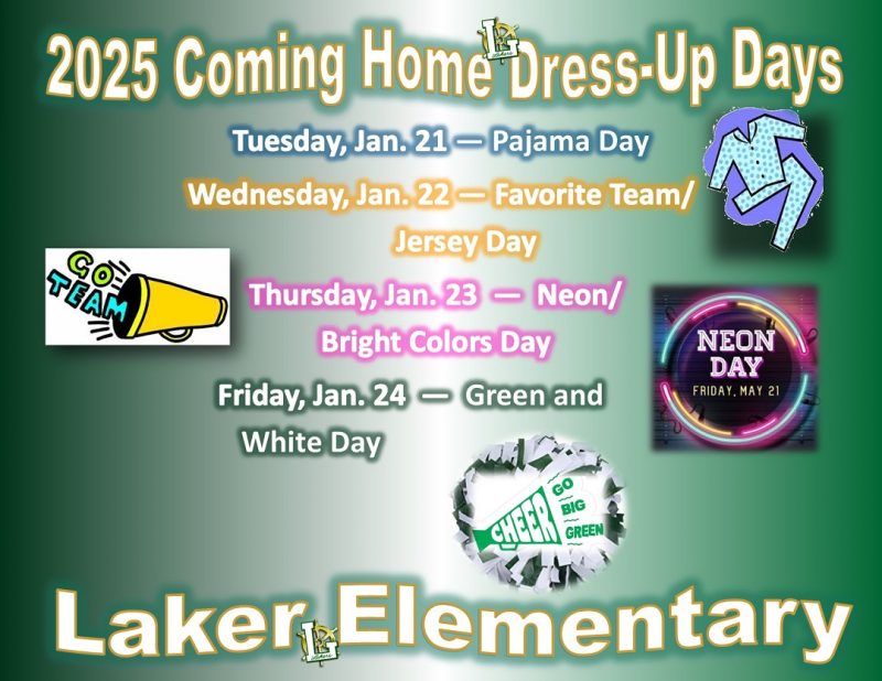 coming home dress up days